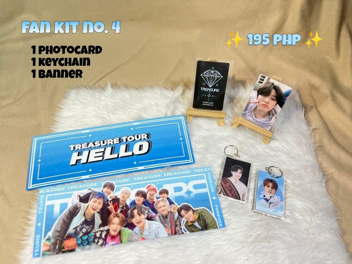 daeppop_merchph's tweet photo. HOLLA PH TEUME 🤍💙 FAN KIT MERCH FROM @DAEPPPOP_MERCHPH ARE NOW AVAILABLE ON-HAND ‼️
✨ FAN KIT NO.1  - 794 PHP✨
✨ FAN KIT NO.2 - 739 PHP✨
✨ FAN KIT NO.3 - 729 PHP✨
✨ FAN KIT NO.4 - 195 PHP✨

Order Form: https://t.co/DxvirQ1eYf

#TREASURE_HELLO_IN_MANILA #TREASURE https://t.co/4andUbQU39