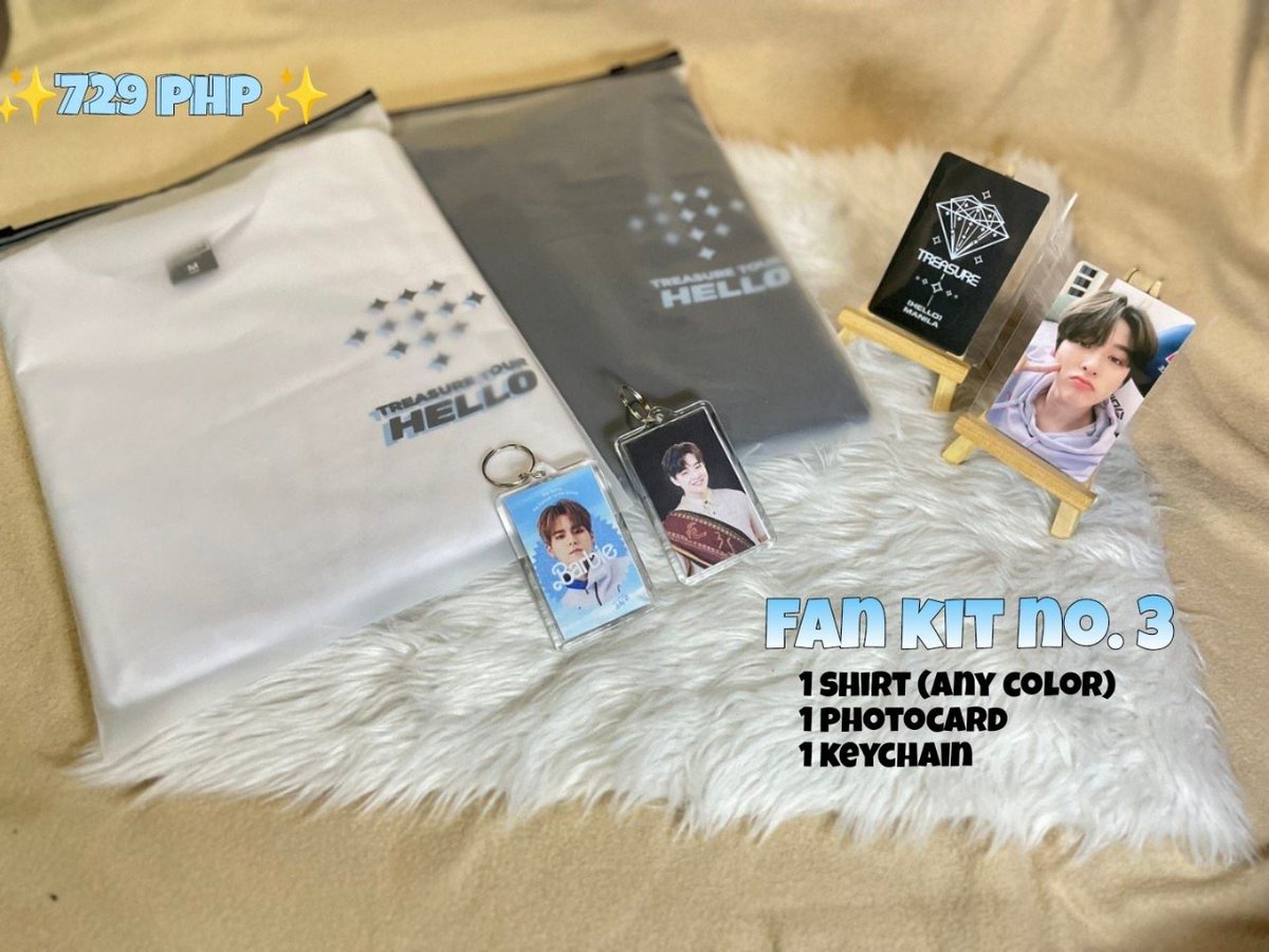 daeppop_merchph's tweet photo. HOLLA PH TEUME 🤍💙 FAN KIT MERCH FROM @DAEPPPOP_MERCHPH ARE NOW AVAILABLE ON-HAND ‼️
✨ FAN KIT NO.1  - 794 PHP✨
✨ FAN KIT NO.2 - 739 PHP✨
✨ FAN KIT NO.3 - 729 PHP✨
✨ FAN KIT NO.4 - 195 PHP✨

Order Form: https://t.co/DxvirQ1eYf

#TREASURE_HELLO_IN_MANILA #TREASURE https://t.co/4andUbQU39