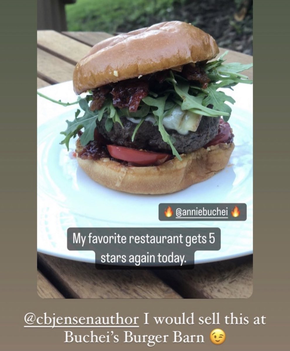 CBJensenAuthor's tweet photo. Anyone else want to make BUCHEI’S Burger Barn a real thing now? 🙋🏽‍♀️🤤 https://t.co/Dcfi5kjY0G