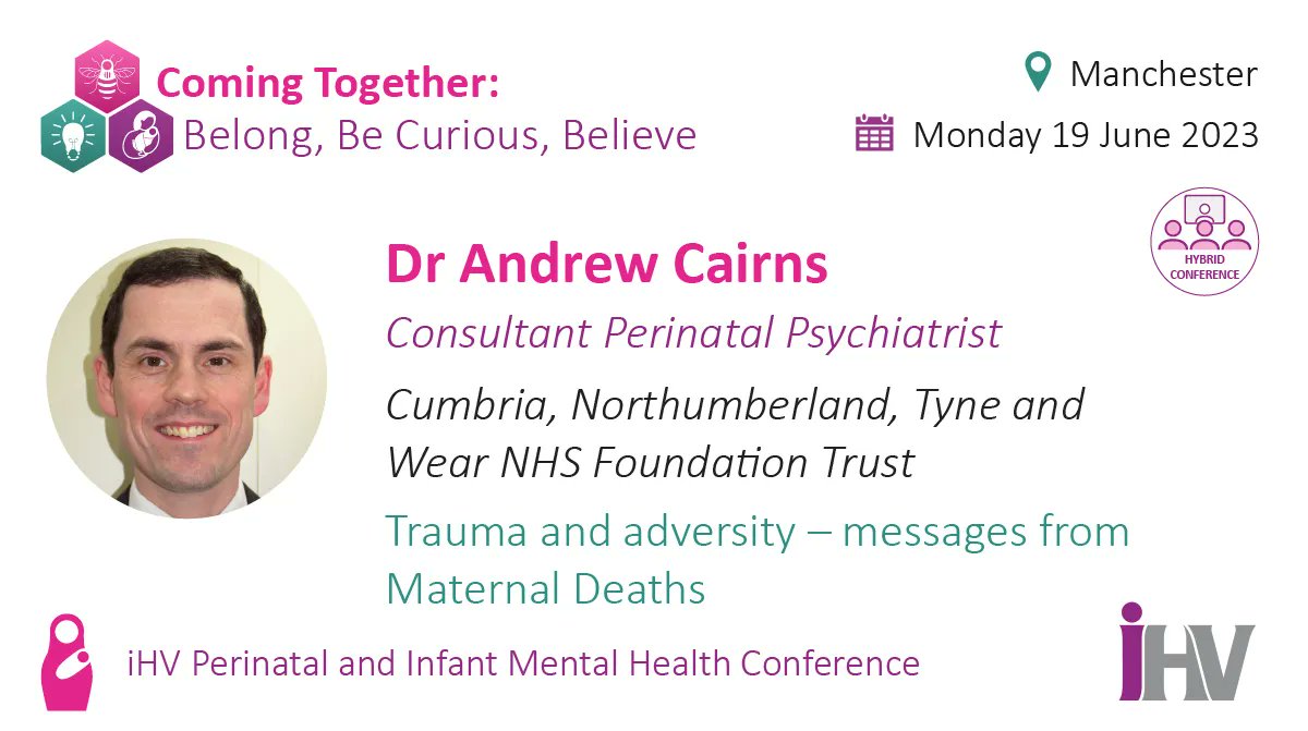 We have a phenomenal line-up of parental, academic, professional, and creative leaders speaking at our 2023 PIMH Conference on 19th June in Manchester, inc Dr Andrew Cairns. Early Bird rates available until 21st April, book your place today! bit.ly/3KsKRnc #iHVPIMH2023