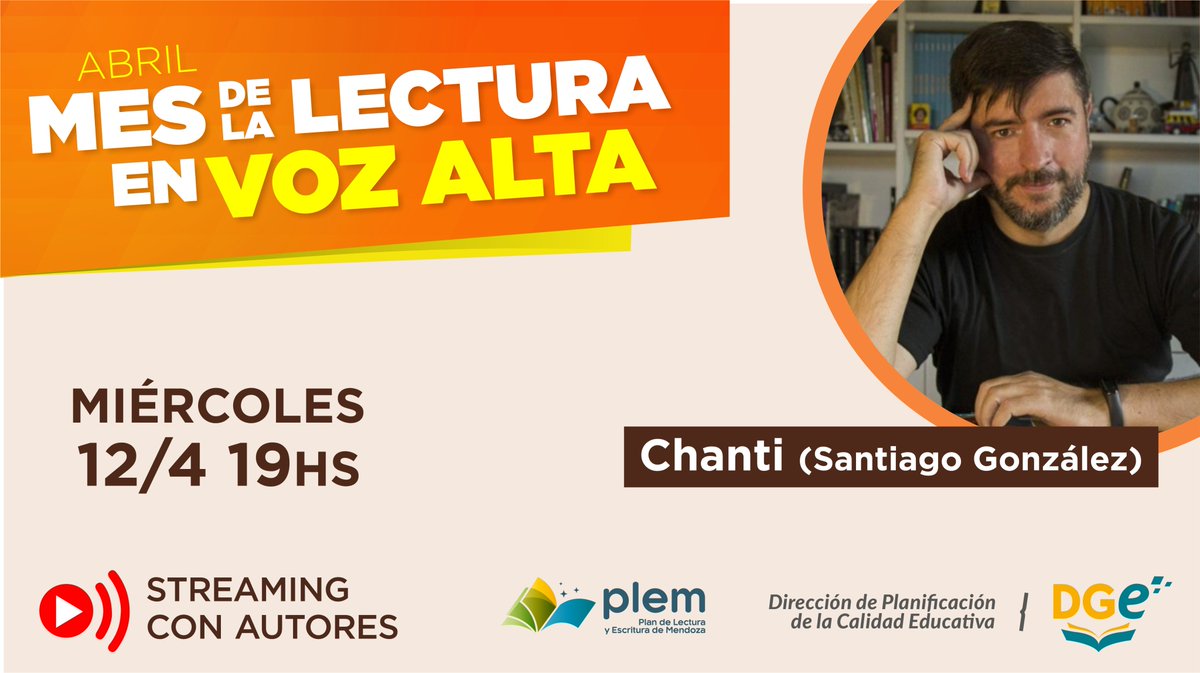 Hoy, a las 19:00 en vivo bit.ly/3KUhGLi 
Sumate y sumá a tu escuela  
mendoza.edu.ar/mes-de-la-lect…… 
#EjeAlfabetizaciónDGE