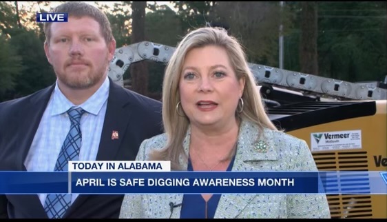 TwinkleforAL's tweet image. April is #SafeDiggingMonth in Alabama! This morning on Channel 12, I encouraged everyone to stay safe and prevent damage by calling 811 before they dig - even for small projects in the yard, like planting trees or putting in a new mailbox. It's a free and easy process!