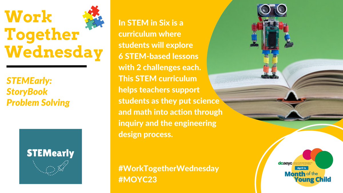 DCAEYC's tweet photo. Today for #WorkTogetherWednesday we're working with Dr. Oh from STEMearly to bring STEM stations to @DCEducare for their little engineers to explore math and science through building! For more on what we have planned for #MOYC23 visit https://t.co/0Tuwd4oLbp. https://t.co/NcaZGXcKXN