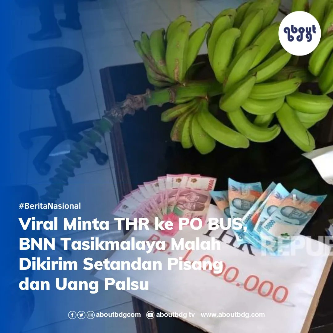 Beredarnya surat permintaan THR dari BNN Kota Tasikmalaya kepada PO Budiman mengundang kecaman dari berbagai pihak. Berdasarkan pantauan pada Rabu (12/4) siang, terdapat kiriman THR untuk para pegawai di lembaga negara itu berupa setandan pisang hijau &amp; beberapa lembar uang palsu