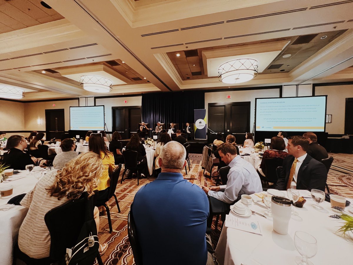 Packed room at the Chamber’s sunrise scrambler. #chamberwichita