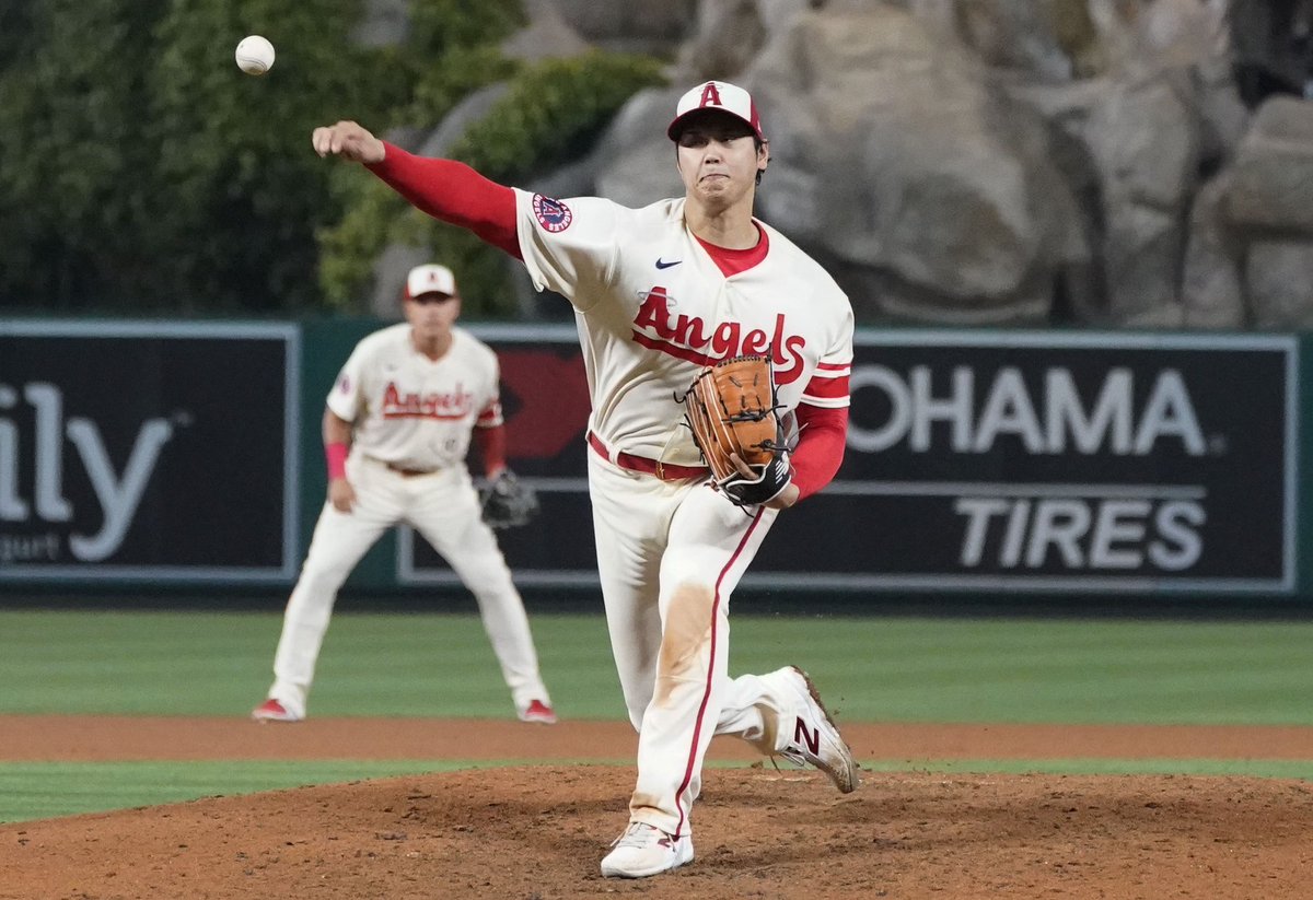 MLBMetrics's tweet photo. Shohei Ohtani has 1.6 bWAR through 11 games so far this season. That’s a 23.6 WAR pace.

He might legitimately have greatest season in professional baseball history this year. This is not normal. https://t.co/jcg3ubdGcS