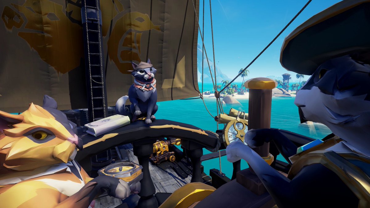 Summon everyone to the top *meow*
Theme : Animaux sur les mers
<a href="/FR_SOT/">Sea of Thieves France</a> #SotFr