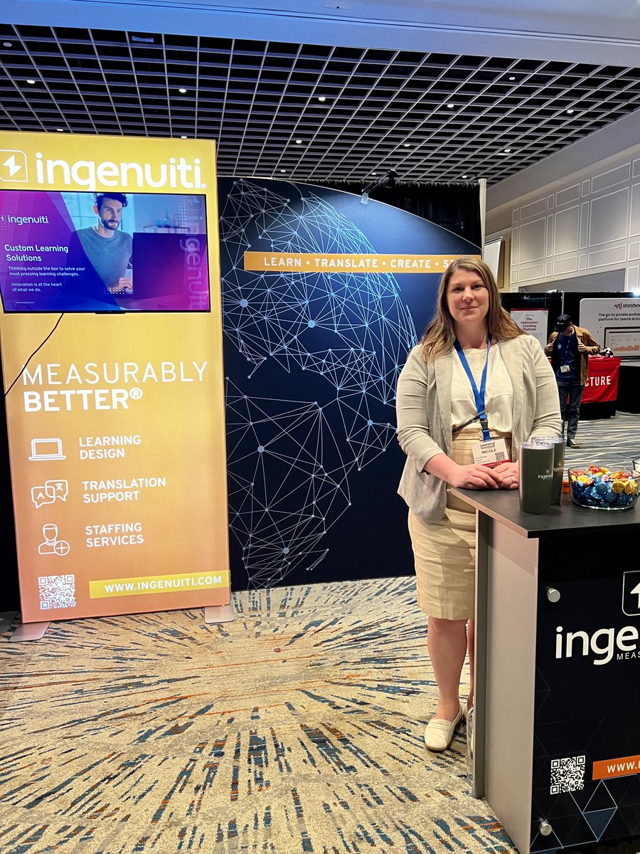 ingenuitiglobal's tweet image. Good morning #LSCon! Stop by booth #208 and have a chat with the Ingenuiti team regarding your #learning, #translation, #eLearning, #microlearning, #augmentedreality needs.