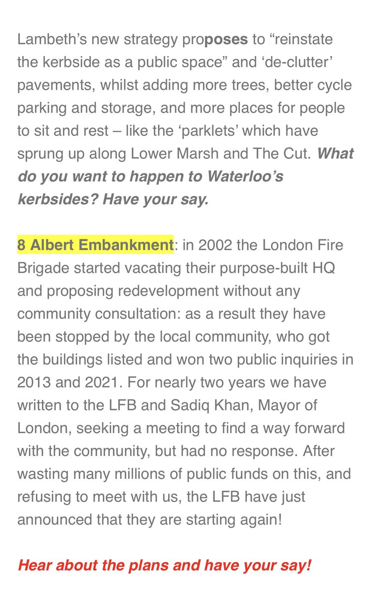 WCDG public meeting TUES 25th April - 6.30pm @ Living Space SE1 - Transport Special: Waterloo Station Masterplan; Lambeth Kerbside Strategy; 8 Albert Embankment development- Have Your Say!