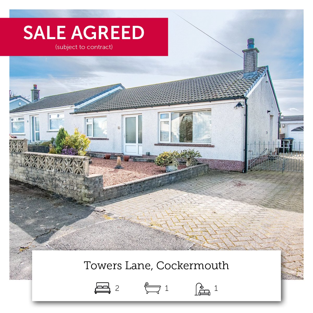 🤩SOLD SUBJECT TO CONTRACT🤩

Our Cockermouth office has agreed a sale on this spacious, two bedroom, semi-detached bungalow, with private gardens and a garage to the rear.

Considering selling your property in or around Cockermouth? Contact the office today on 01900 828239!☎