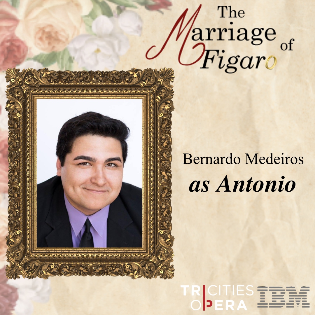tricitiesopera's tweet photo. We are so pleased to have Bernardo Medeiros starring as Antonio in The Marriage of Figaro! He returns to Binghamton after recent turns in Amahl and the Night Visitors as well as Madness &amp; The Medium.  Bernardo is a baritone and hails from Smithtown, NY.... https://t.co/hm1VQUuDNq https://t.co/IGrF4MK0jB