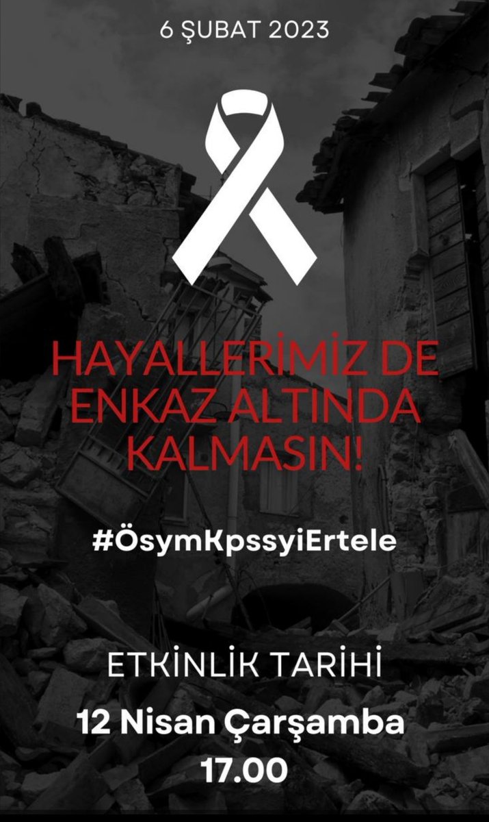 @akerKartal @mesutkavak @erolozvar @YuksekogretimK @ersoy_bayramali @OSYMbaskanligi @ramazanyetgin @bayrammeral #ÖsymKpssyiErtele