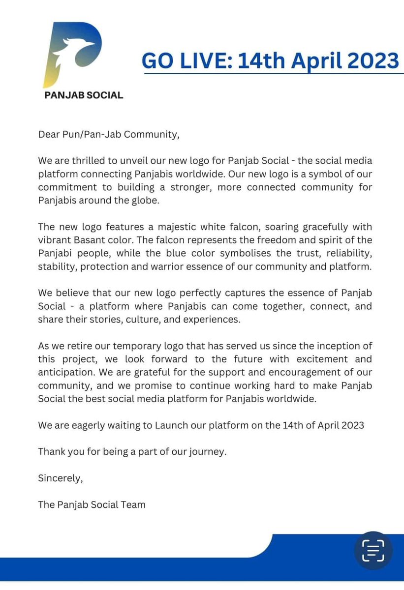 Punjabis to launch Panjab social, a social media platform, to connect Punjabis Worldwide on 14th of April. It comes in  the backdrop of accounts of Punjabis being withheld on Twitter, Facebook and Instagram.