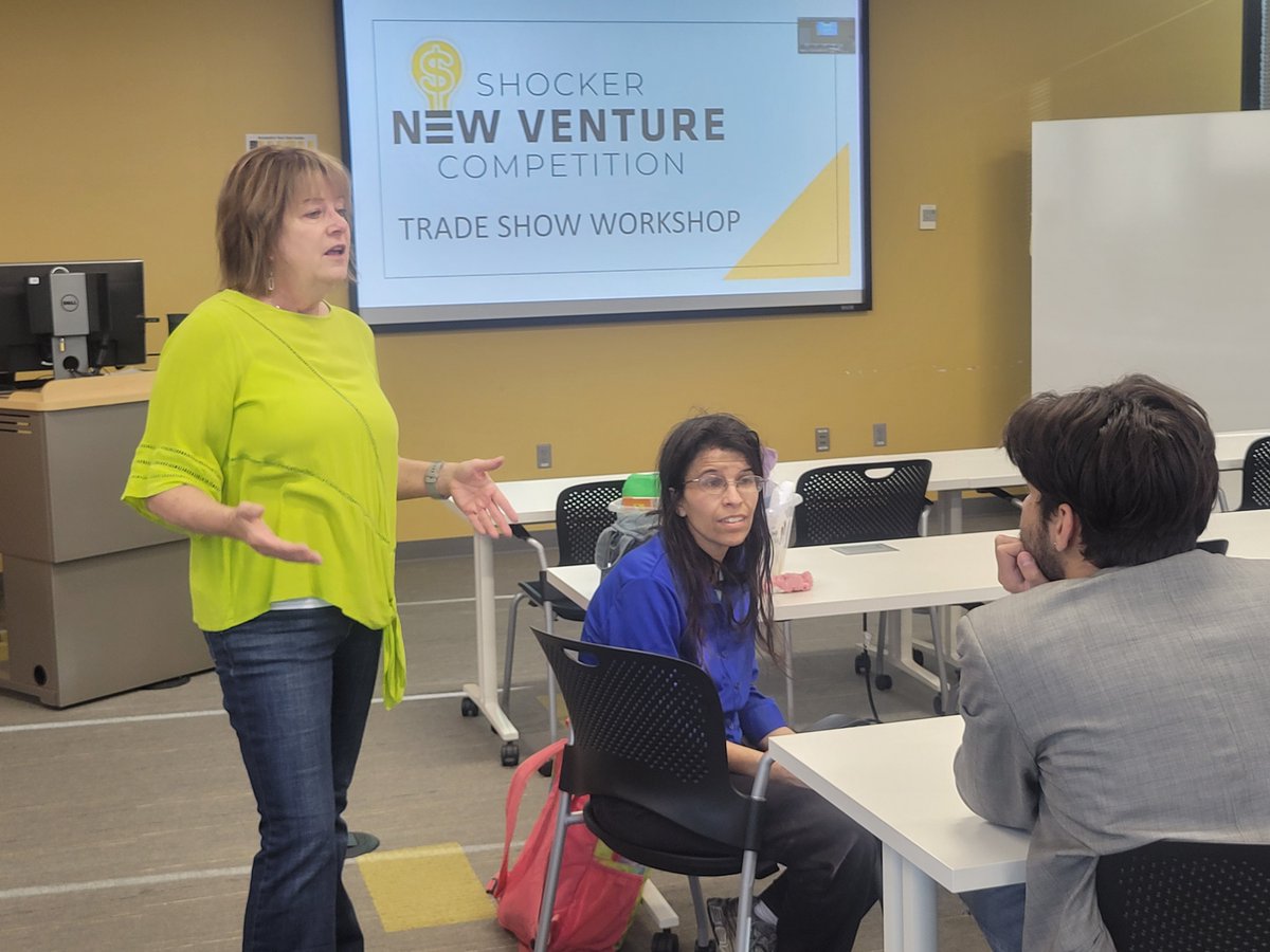 wsucfe's tweet photo. Right now, @WichitaState #entrepreneurs are gathered for helpful tips and tricks to rock the #SNVC Trade Show.

We look forward to seeing them present their #BusinessIdea April 21,  and we hope to see you there as an observer or a volunteer!
https://t.co/W8RabKIV8h https://t.co/NIvP30wDAv