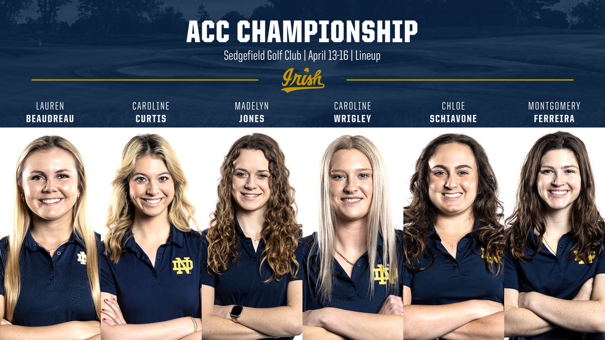 ACC Championships are here! 👏🏼 

📍Sedgefield Golf Club
📅April 13-16
📊bit.ly/3mqyPCI

#GoIrish