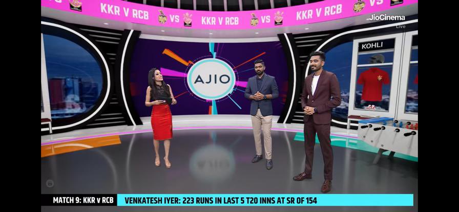 peeyushsharmaa's tweet photo. Absolute honour sharing the screen with my heroes and legends of this game. 

Do join us on our Fantasy special feed on @JioCinema everyday. Use #FantasyTadka to ask your questions, and we’ll answer them in our show. 

#CSKvsRR #IPL2023 https://t.co/20ZWykiaL0