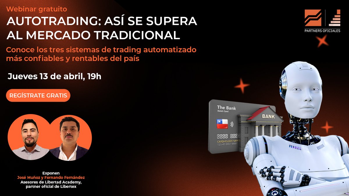 LibertexAmerica's tweet photo. 👉Los sistemas automáticos de trading están cambiando la historia de las inversiones  

✔️Gracias a sus rendimientos han sido adoptados rápidamente por inversionistas jóvenes y  experimentados  

¡Regístrate Gratis! 👇
https://t.co/CZ7P3Zl4Km https://t.co/5x83s2yhvA