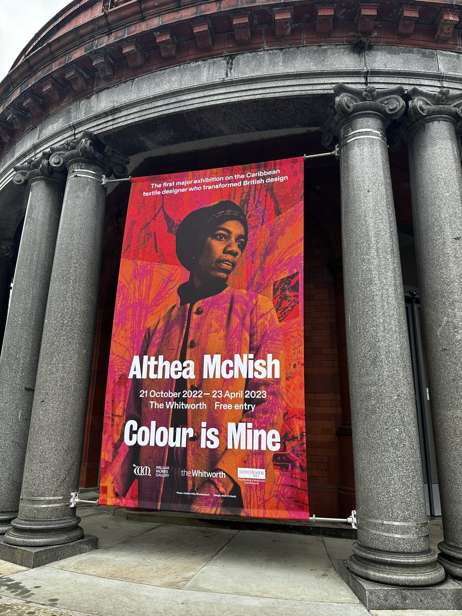 lozbeard's tweet photo. Lunchtime visit to the Althea McNish ‘Colour is Mine’ exhibition @WhitworthArt @OfficialUoM - a wonderful showcase and celebration of her exquisite & influential designs. Catch it if you can before it closes on the 23rd April #ColourisMine #AltheaMcNish https://t.co/Ea1uL34C88