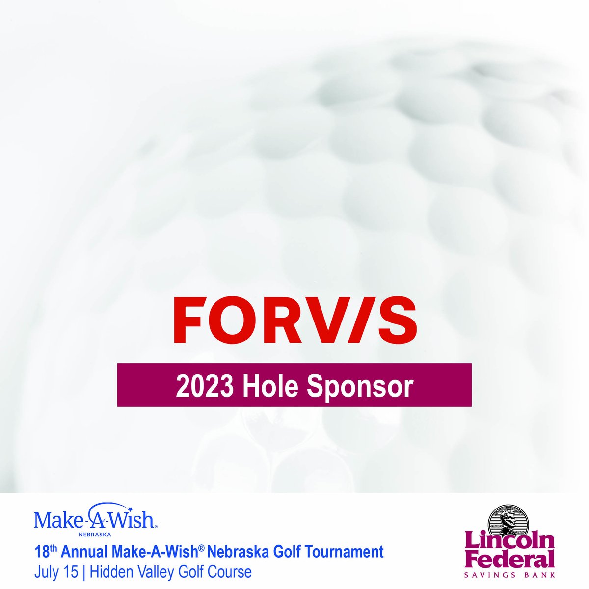 LFSBank's tweet photo. Thank you, @FORVIS, for supporting our 18th Annual @Makeawishnebraska Golf Tournament! To get involved, visit   https://t.co/jAR5L9Arg3 https://t.co/bFnCjGpO06