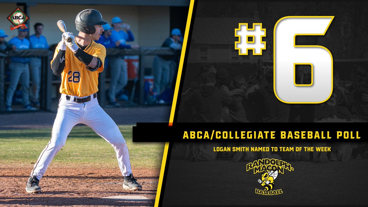 RMCathletics's tweet photo. Logan Smith named to @d3baseball Team of the Week, @RMCJackets #6 in @ABCA1945 @CBNewspaper poll. https://t.co/2nBFixQewv https://t.co/8NNKKJUQFU