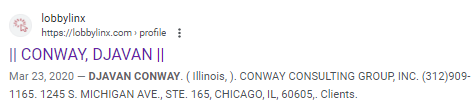 CitizenVMachine's tweet photo. D'Javan Conway, of Conway Consulting Group, is a lobbyist for @CTULocal1. Paid $84,000 last year.

Also had a filing requirements violation with the city a few years back. https://t.co/HlwsIKyswk