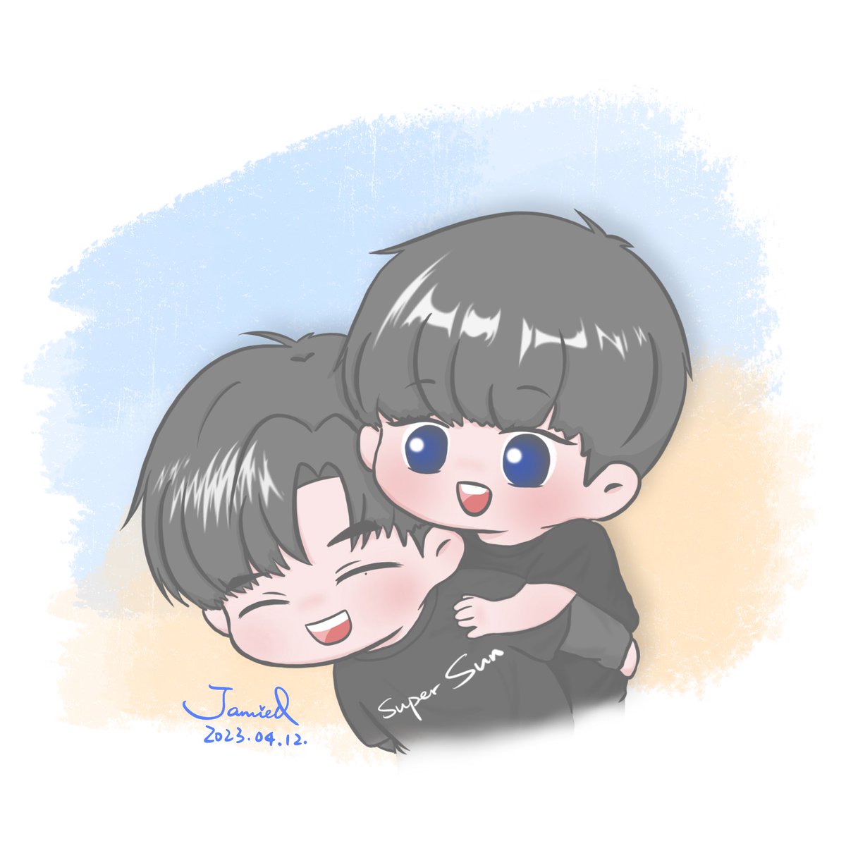 JJJJJamieChiu's tweet photo. 2023.04.12
💙贝宝背宝贝🧡
@zee_pruk @CwrNew 
#ZeePruk #NuNew #FanArtForZeeNuNew 
#ZeeNuNew #ซนซน #ZonZon 
#cutiepie #Zunshine #NanaNu https://t.co/PM4qb0Tkln