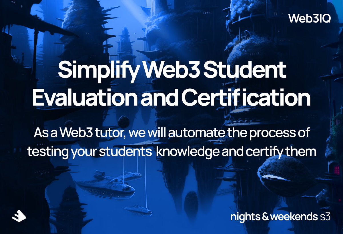 Web3IQ's tweet photo. Here's a brief on what Web3IQ is all about @_buildspace. 

We hope to ease your stress especially if you're a Web3 tutor in a Web3 academy or Community🤗 https://t.co/aFtcftfUiN