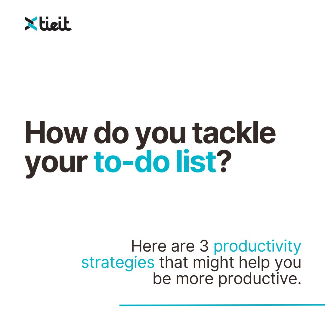 TIEIT_AI's tweet image. How do you tackle your to-do list? Swipe ➡️ to learn about the top 3 productivity strategies. Let us know if we missed any that you use! #productivity #productivitytips #entrepreneurs #eisenhowermatrix #pomodorotechnique #timeboxing #businesstips #smallbusinesstips