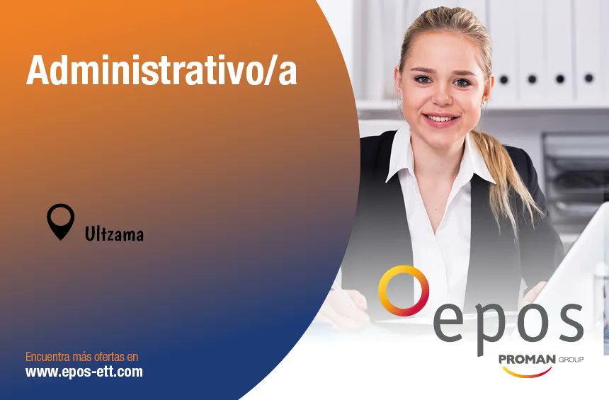 Buscamos a un/a administrativo/a 🧐
📍 Ultzama
❗ Experiencia y/o formación previa
💬 Vehículo propio 
🤩 Incorporación inmediata

¿Conoces a la persona idónea? ➡  buff.ly/3KsXkXV 

Etiquétala en los comentarios 😊👇

#EposOfertas