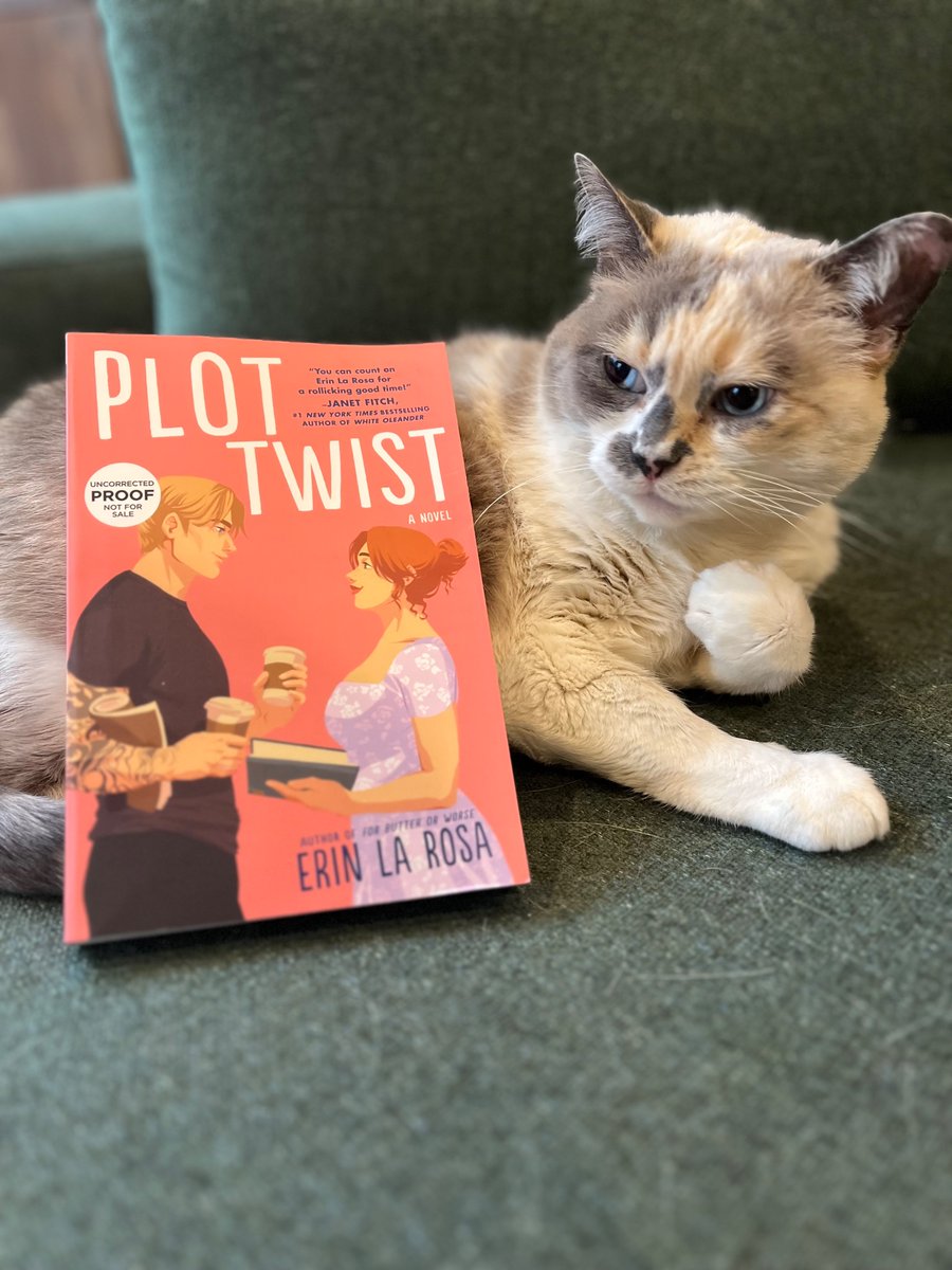 Plot Twist ARCs pair very well with cats!! 

Are you a book reviewer? Plot Twist is a Hollywood romcom about a romance author who’s never been in love, and I’d love to personally send you one!

Here’s a Google form, if you’re interested! forms.gle/bWMiUADnVipqko…