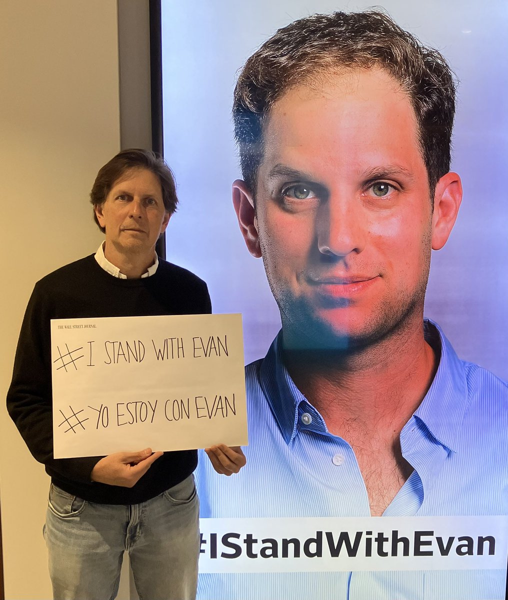 Hace dos semanas, mi colega y amigo Evan Gershkovich fue arrestado y encarcelado sin razón alguna por Russia, simplemente por hacer su trabajo.

Por favor, ayúdenme a difundir su situación y decirle al gobierno Ruso:

El periodismo no es un crimen. 

#YoEstoyConEvan