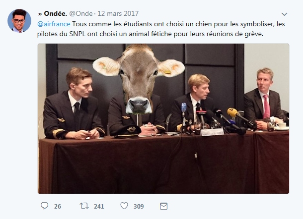 RadioCockpit's tweet photo. La Direction d’Air France promet des billets gratuits pour les auteurs de tweets critiquant les pilotes - https://t.co/MLjt0nQejL https://t.co/w5F3FMZKgF