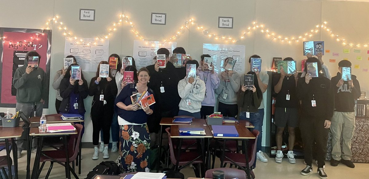According2Dack's tweet photo. Congratulations to Mrs. Schnitzius for receiving her books from DonorsChoose for her classroom project “Books That Mirror Student’s Personal Experiences”. We are so excited for you and your students! #FarmerPride https://t.co/o9GYayPCvQ