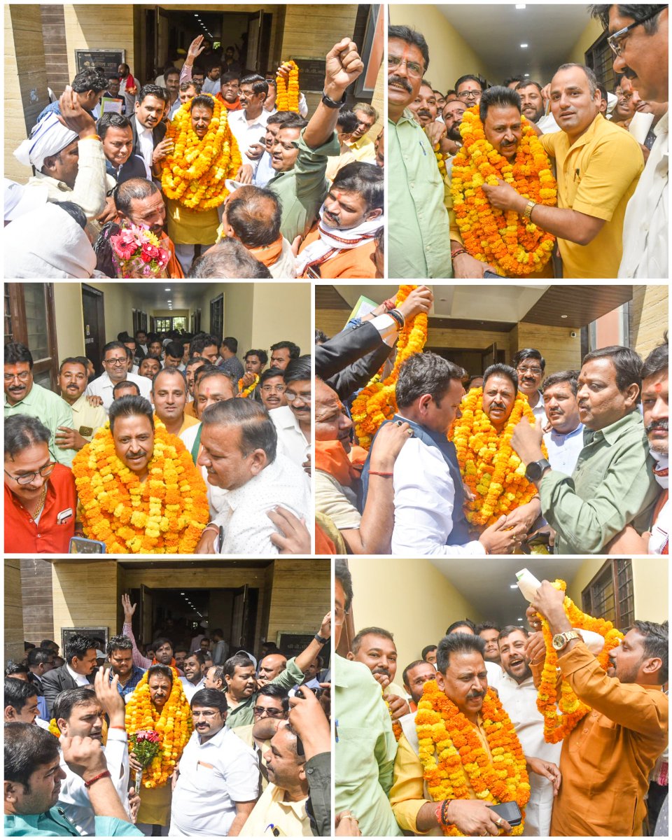 MaheshchandBJP's tweet photo. प्रयागराज मे भाजपा महानगर मुख्यालय पर निकाय चुनाव हेतु स्क्री���िंग कमेटी की बैठक करने हेतु आगमन पर स्थानीय पदाधिकारियो, कार्यकर्ताओ द���वारा किये गए स्वागत से अभिभूत हूं।आप सभी का धन्यवाद।
@narendramodi @AmitShah @JPNadda @blsanthosh @myogiadityanath @Bhupendraupbjp @idharampalsingh https://t.co/WK9Xr8my9b
