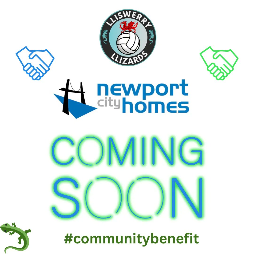 🚨COMING SOON🚨 
New partnerships are being forged!! #lliswerryllizardsfc🦎 #communitybenefit #newportcityhomes #communityclub #lliswerryward @NewportCityH