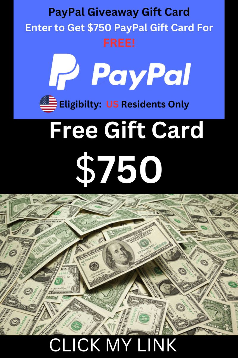 johnPMattson1's tweet photo. lay and Get a $750 PayPal Gift Card! Enter your information now to get started. CLICK MY LINK 📷 https://t.co/yBAM8d9APN #PremiumGiftCard #paypalgiftcard #giftcards #FREENBECKYinMACAU #Freegift #cassapp #ChinaSuarez #usa #UkraineRussiaWar️ https://t.co/efQUlGHdyd