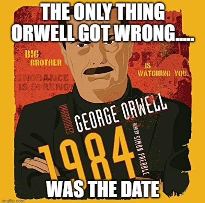 No1KnowsNobody's tweet photo. @Nantanreikan @gilmcgowan The word "Progressive" is the modern day Orwellian Newspeak/Doublespeak that means: Regressive
Like the Ministries of 1984
Peace = War
Plenty = Rationing
Love = Torture
Truth = Propaganda
Gilbert McGowan #TakeAlbertaForward towards Orwellian Truth
#cdnpoli #abpoli #ableg https://t.co/ytPQobtRbX