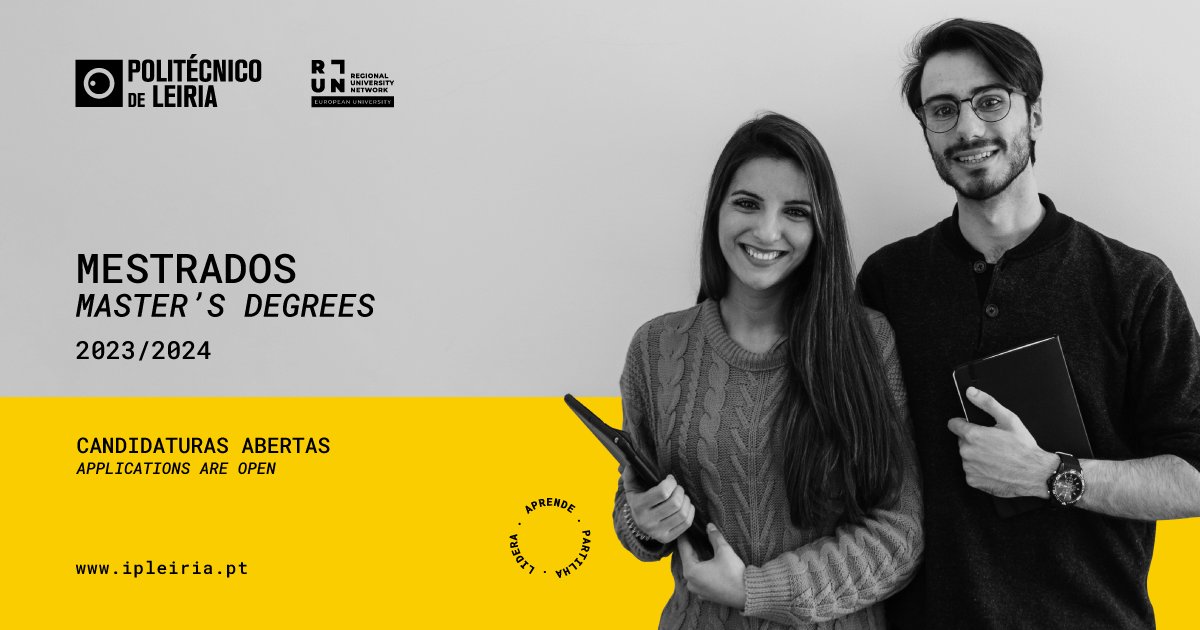 ESSLei's tweet photo. • MESTRADOS ESSLEI 2023/2024 •

⏳ As candidaturas à 1ª fase terminam a 21 de abril

🔎 Consulte a nossa oferta formativa:
https://t.co/x0235VWJuJ

Esperamos por si!

#ESSLei #Mestrados https://t.co/jmfPOZsGBy