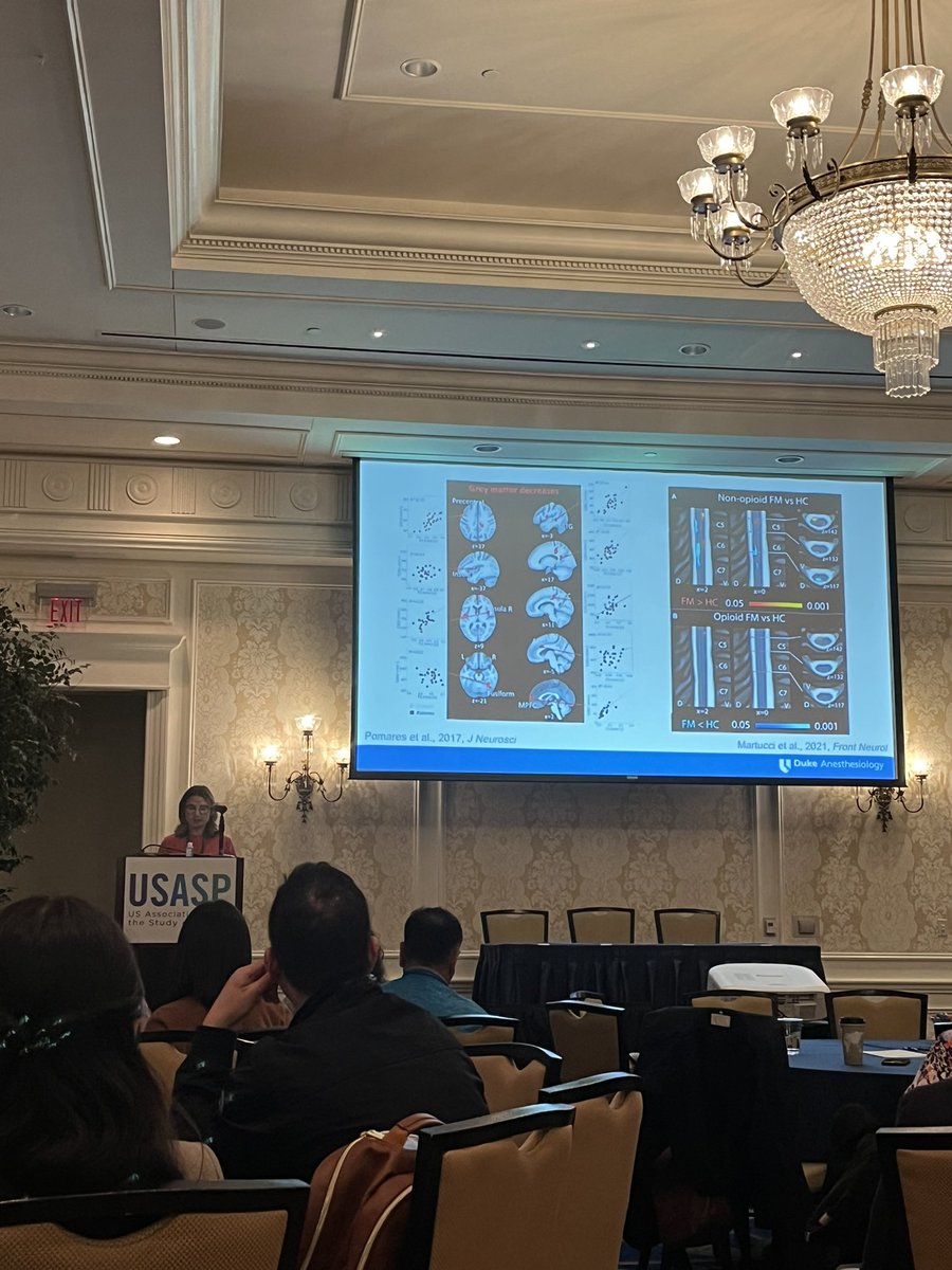 DrKatieMartucci's tweet image. ⭐️Dr. Anne Baker of @Duke_Anesthesia presents data on altered spinal cord activity and structure in #fibromialgia at the @US_ASP Pain Neuroimaging Special Interest Group meeting.
#USASP2023 

Details at her poster today!11:30-1:00pm 
👉🏼Session A poster # 54
@DrAnneBaker