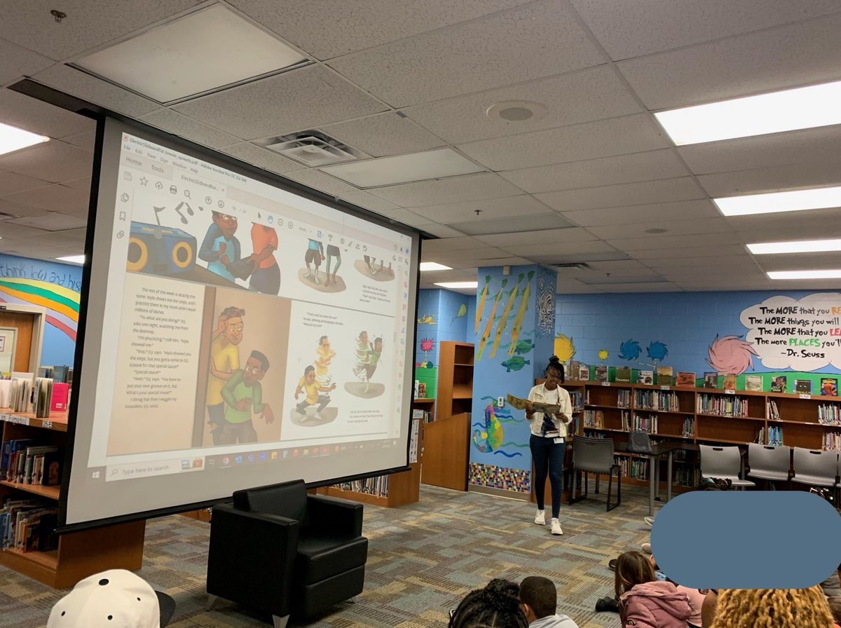 The @oclslibrary closed out this school year's Sunshine State Author Series with some fun visits featuring @kellyiswrite! We shared tons of laughs and showcased our best dance moves with our friends at @LCE_OCPS and the Alafaya Branch Library 🕺🪩 @CultureBuildsFL