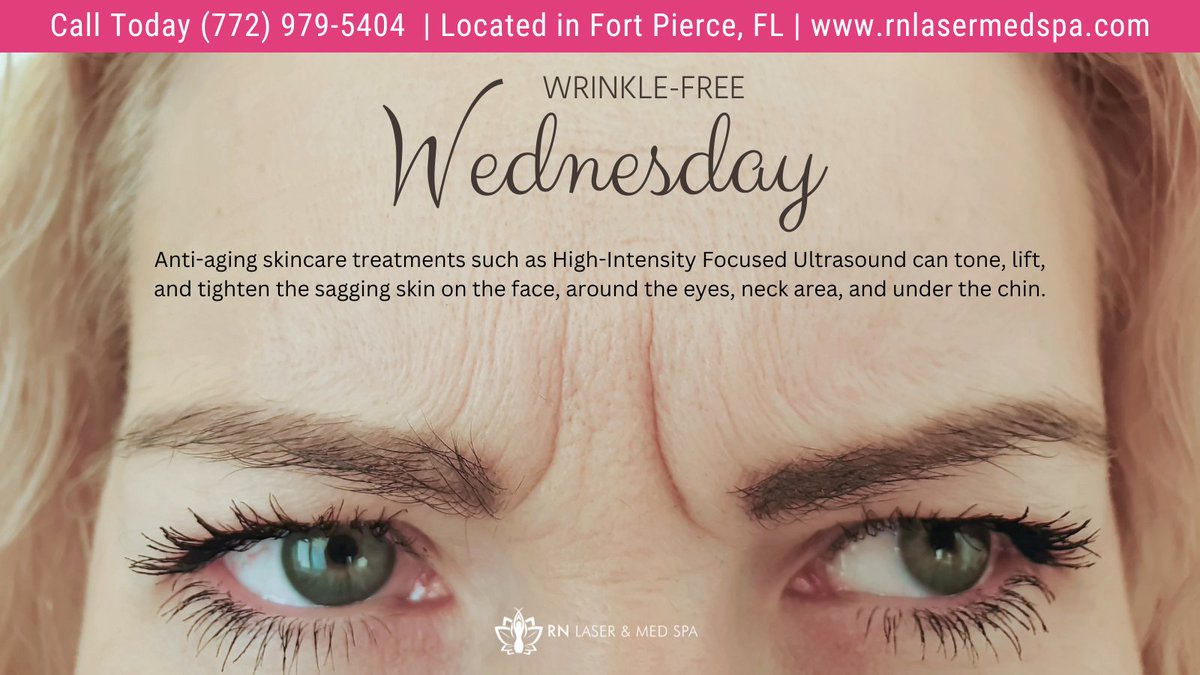 spa_rn's tweet image. HIFU is a non-surgical treatment to tone, lift, and tighten the sagging skin on the face, around the eyes, neck area, and under the chin.
📞 Call Today! (772) 979-5404
#hifu  #eyetreatment #rnlasermedspa #medspa #organic #dermaplaning #skincare #beauty #clearskin #exfoliate