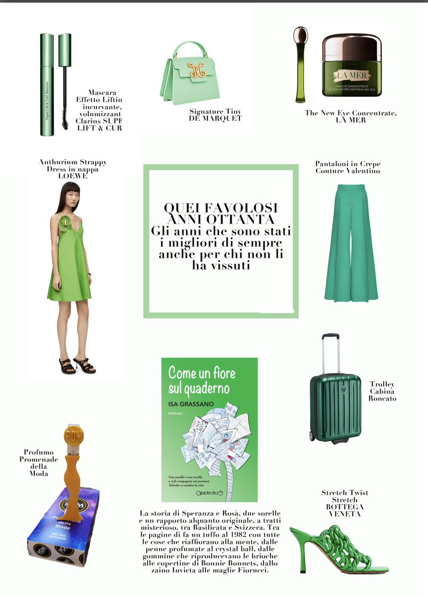 IsaGrassano's tweet photo. Quei favolosi anni Ottanta…
E poteva mancare il mio romanzo? Tra le pagine si torna al 1982 con i Mondiali, gli accessori fashion (le maglie #Fiorucci), il crystall ball e le penne profumate
Su #DressCodeMagazine 📖
#comeunfioresulquaderno #giraldieditore #anniottanta #green https://t.co/Y1tjv9vkQV