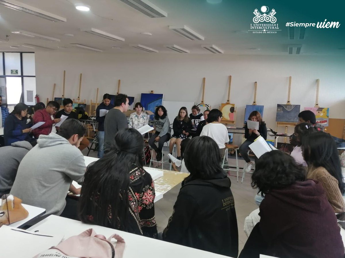 UIEMOficial's tweet photo. ✨La UIEM, a través de #ArteyDiseño, te invita a participar en el Taller de Teatro que imparte el Lic. Ezequiel Contreras, entre sus actividades se realiza la lectura dramatizada de la Obra Malleus Maleficarum, donde asistieron estudiantes de #ComunicacionIntercultural https://t.co/DLkqZ1nhx1