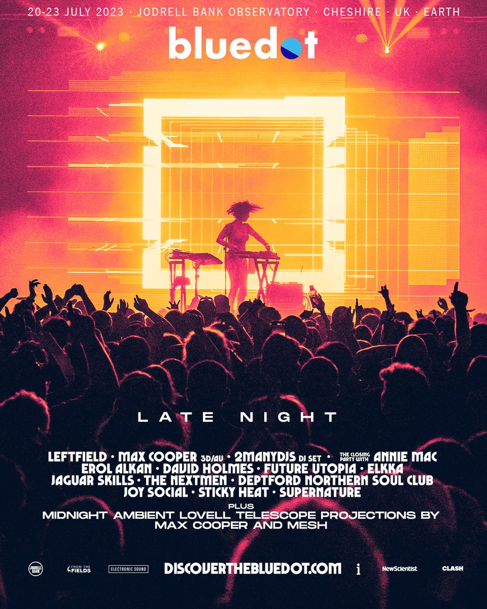 The <a href="/bluedotfestival/">bluedot</a> announcements keep coming - check out 'bluedot Late Night' – a special late night electronic music line up hosting international electronic artists, parties and world-exclusive A/V installations. It's magnificent!