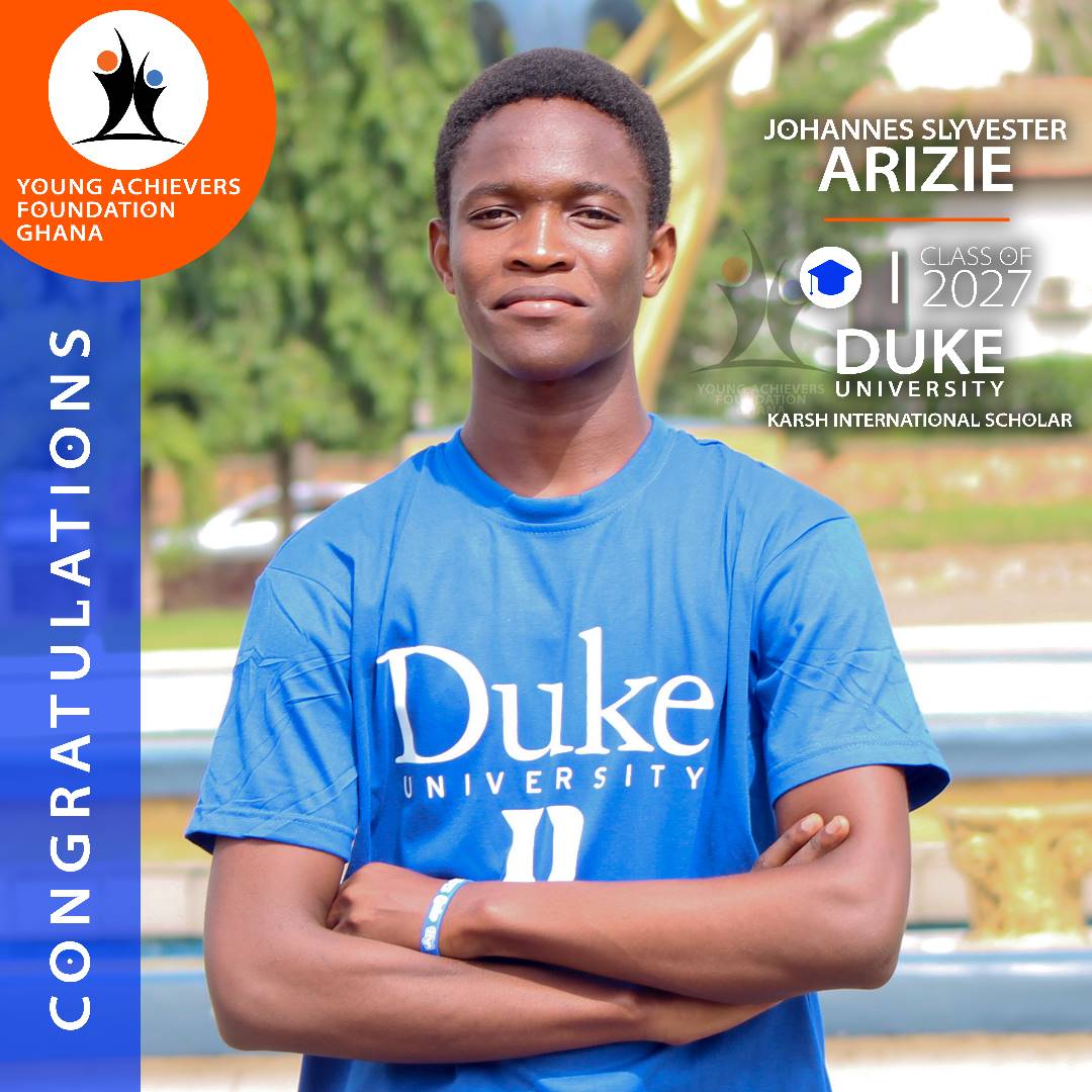 yaf_ghana's tweet photo. Today, @yaf_ghana celebrates @AnkrahJohannes for earning his place at the prestigious @DukeU. Sylvester is one of the few outstanding students awarded the Karsh International Scholarship. His award comes with a full 4-year scholarship totaling $374,000.00. 
Go Yafalians!! https://t.co/KGGpLbKLOj