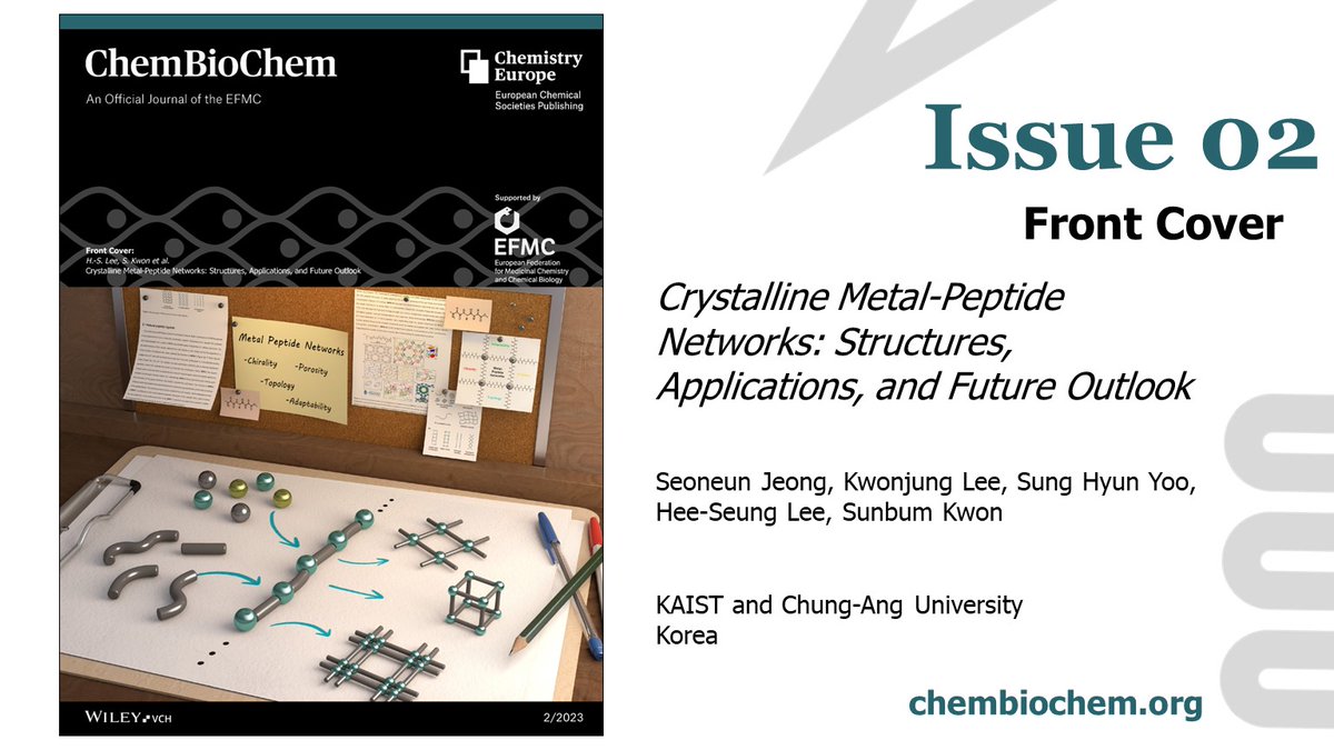 ChemBioChem (@chembiochem) on Twitter photo Check out our recent issue 02/2023: bit.ly/CBIC_02_2023
Fantastic papers by @bhavikanilpatel, <a href="/RentmeisterLab/">Andrea Rentmeister</a>, <a href="/bionaloo/">Juewen Liu</a>, <a href="/HetBiocat/">HetBiocat</a>, <a href="/TeufelLab/">TeufelLab</a>, and many more; and a great cover by Lee and Kwon et al. (<a href="/kaistpr/">KAISTPR</a> <a href="/CAU_News/">Chung-Ang University</a>). Check out our recent issue 02/2023: bit.ly/CBIC_02_2023
Fantastic papers by @bhavikanilpatel, <a href="/RentmeisterLab/">Andrea Rentmeister</a>, <a href="/bionaloo/">Juewen Liu</a>, <a href="/HetBiocat/">HetBiocat</a>, <a href="/TeufelLab/">TeufelLab</a>, and many more; and a great cover by Lee and Kwon et al. (<a href="/kaistpr/">KAISTPR</a> <a href="/CAU_News/">Chung-Ang University</a>).