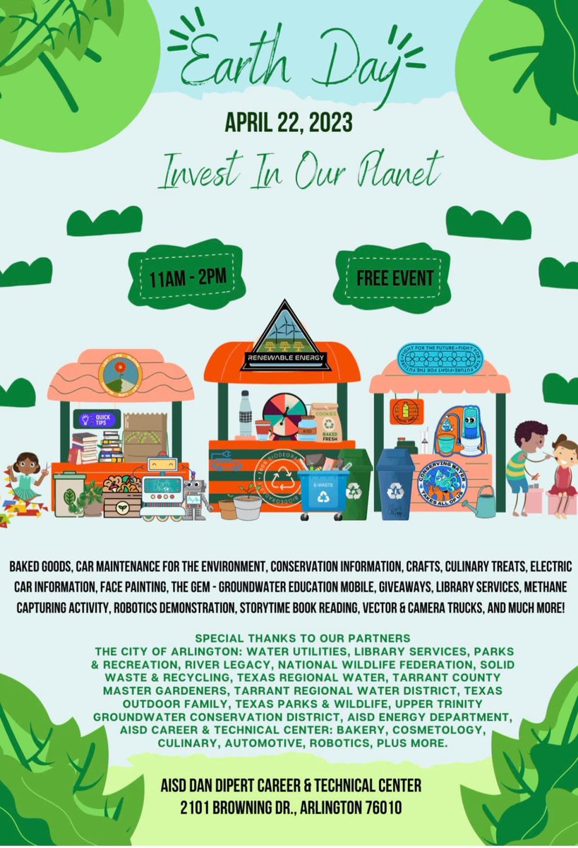 MartinPTSA's tweet photo. 🌏The district is hosting its first-ever free Earth Day event at the Dan Dipert Career and Technical Center. “Invest in Our Planet” 

⌚️11 a.m. to 2 p.m. 
🗓️April 22 https://t.co/b5SG6d96HD
