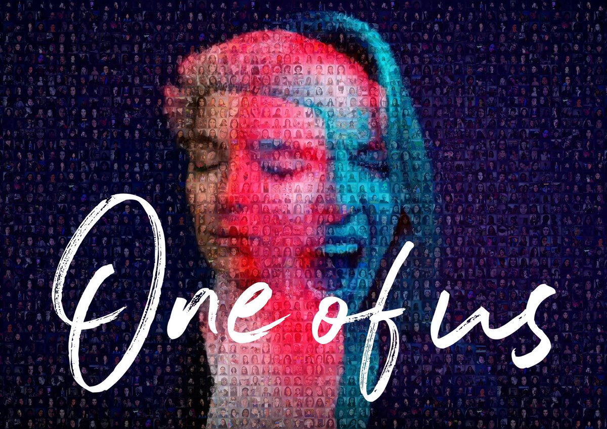 Sapphtastic's tweet photo. It’s her face, doubly exposed, but it’s also a mosaic composed of photos of women who submitted their pictures and stories. That’s what Comer wants: to feel part of something bigger than herself, to feel some greater purpose is working through her. 🥹💖🌟 #OneOfUs #JodieComer https://t.co/79y48ABUb7