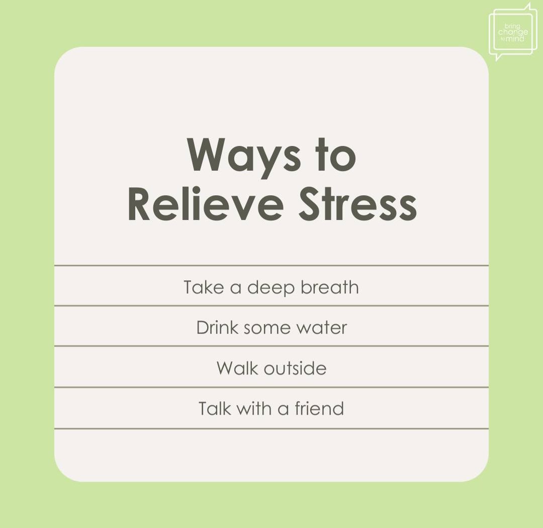 April is #StressAwarenessMonth.

There are many ways to reduce stress - here are some simple steps you can take on a daily basis 😌

Thanks to <a href="/BC2M/">Bring Change to Mind</a> for putting this together 🤗

#WellbeingWednesday #StressManagement #StressRelief #YoungScots