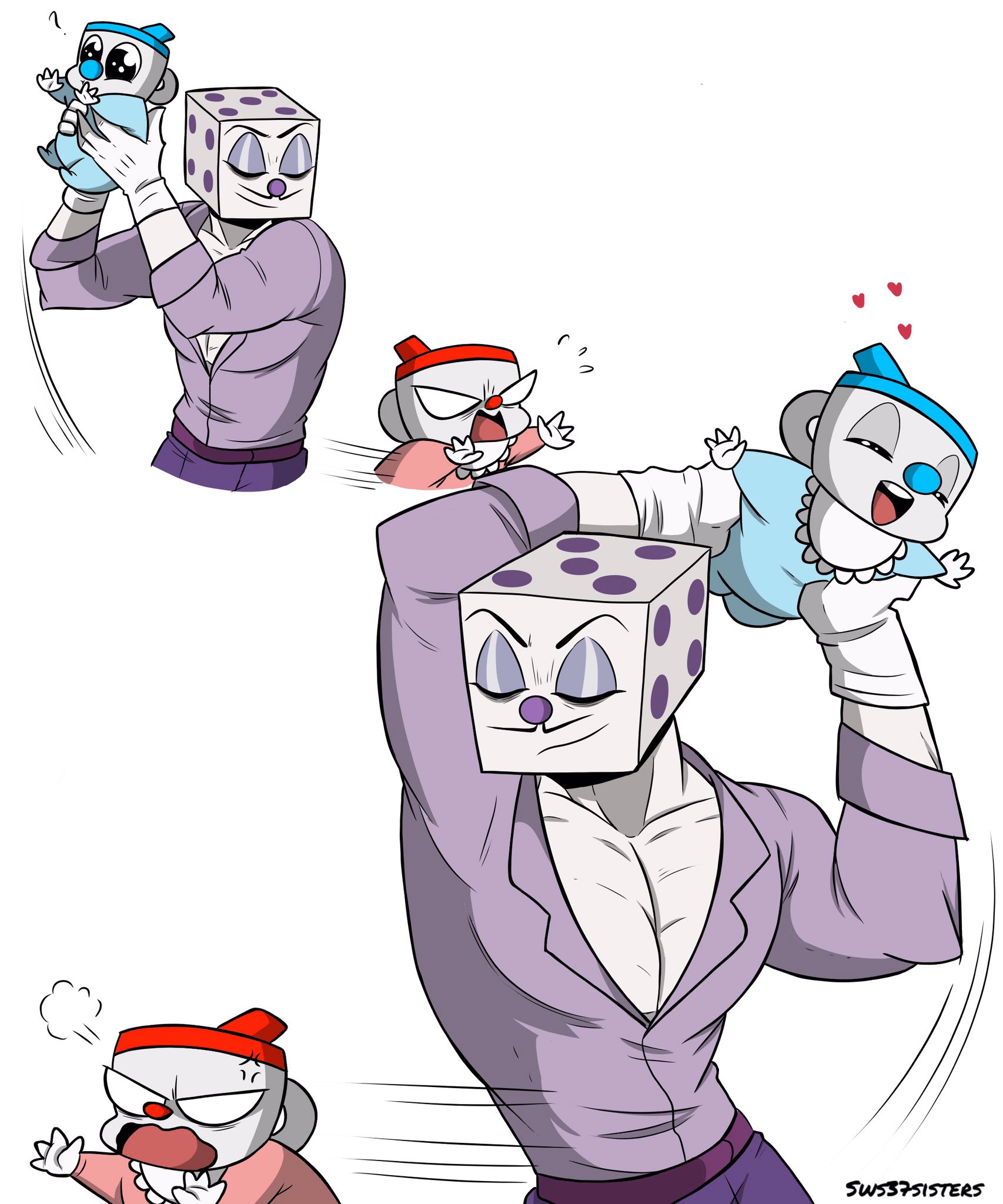 sws37sisters on X: I think king dice didn't know about it 🤭❤️ I hope you like it❤️❤️😉😉 #cupheadfanart #mugman #kingdice #ArtistOnTwitter #cupheadshow #cuphead / X